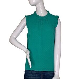 J. Crew Sleeveless Ruffled Blouse